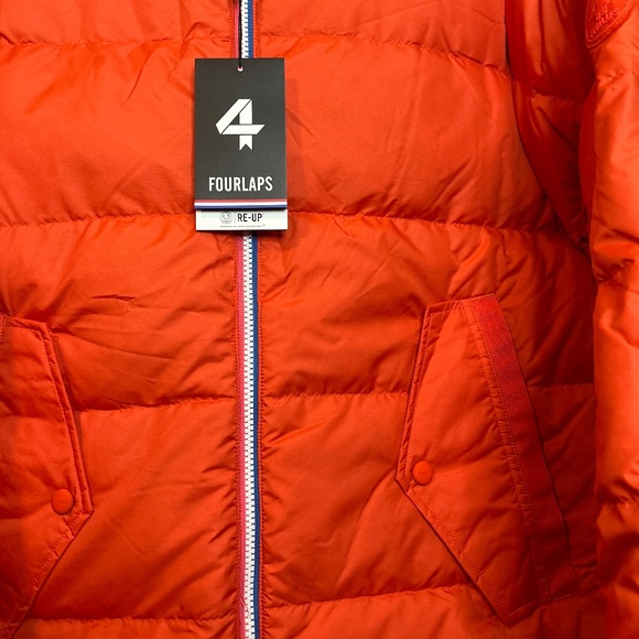 NWT FOURLAPS COVER DOWN JACKET IN COLOR FLAME - Picture 2 of 6